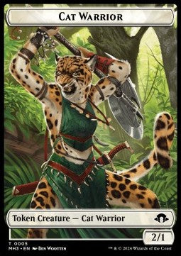 Cat Warrior Token (W 2/1) // Servo Token (A 1/1)⁣ - Modern Horizons 3: Tokens⁣ (Token)⁣ [T 5/33]