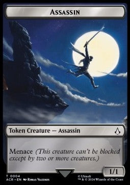 Assassin Token (C 1/1) // Phobos Token (R 3/2)⁣ - Universes Beyond: Assassin's Creed: Tokens⁣ (Token)⁣ [T 4/5]