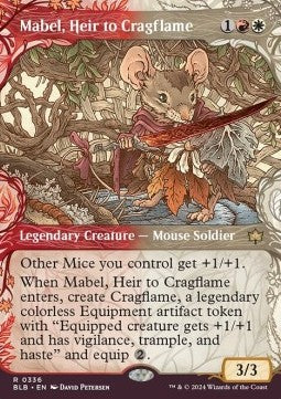 Mabel, Heir to Cragflame (V.1)⁣ - Bloomburrow: Extras⁣ (Rare)⁣ [336]