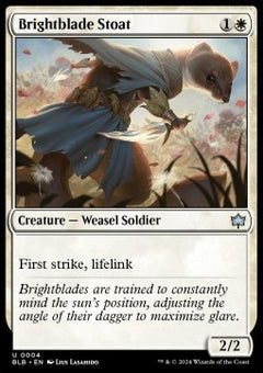 Brightblade Stoat⁣ - Bloomburrow⁣ (Uncommon)⁣ [4]
