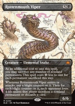 Rottenmouth Viper⁣ - Bloomburrow: Extras⁣ (Mythic)⁣ [290]