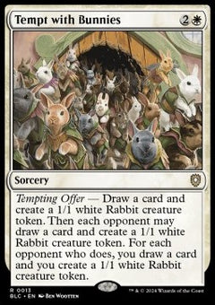 Tempt with Bunnies⁣ - Commander: Bloomburrow⁣ (Rare)⁣ [13]