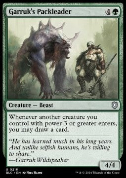 Garruk's Packleader⁣ - Commander: Bloomburrow⁣ (Uncommon)⁣ [218]