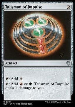 Talisman of Impulse⁣ - Commander: Bloomburrow⁣ (Uncommon)⁣ [287]