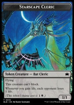 Starscape Cleric Token (Black 1/1) - Bloomburrow: Tokens (Token) [TBLB-T15]