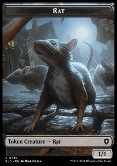 Rat Token (B 1/1) // Raccoon Token (G 3/3)⁣ - Bloomburrow: Tokens⁣ (Token)⁣ [CT 19/29]