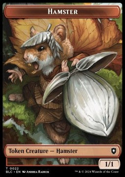 Hamster Token (R 1/1) // Saproling Token (G 1/1)⁣ - Bloomburrow: Tokens⁣ (Token)⁣ [CT 22/30]