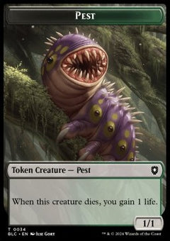 Pest Token (BG 1/1) // Shapeshifter Token (U 2/2)⁣ - Bloomburrow: Tokens⁣ (Token)⁣ [CT 34/15]