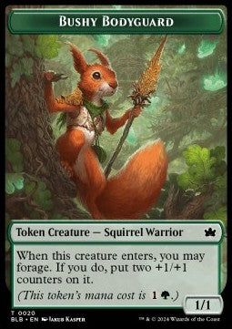 Bushy Bodyguard Token (G 1/1) // Ral, Crackling Wit Emblem⁣ - Bloomburrow: Tokens⁣ (Token)⁣ [T 20/30]