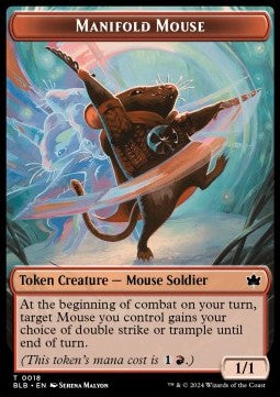 Manifold Mouse Token (R 1/1) // Sword Token⁣ - Bloomburrow: Tokens⁣ (Token)⁣ [T 18/28]