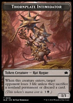 Thornplate Intimidator Token (B 1/1) // Otter Token (UR 1/1)⁣ - Bloomburrow: Tokens⁣ (Token)⁣ [T 16/25]