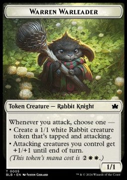 Warren Warleader Token (W 1/1) // Bat Token (B 1/1)⁣ - Bloomburrow: Tokens⁣ (Token)⁣ [T 5/10]