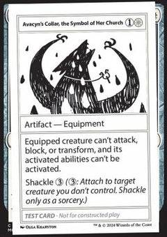 Avacyn's Collar, the Symbol of Her Church⁣ - Mystery Booster 2: Playtest Cards⁣ (Special)