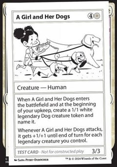 A Girl and Her Dogs⁣ - Mystery Booster 2: Playtest Cards⁣ (Special)