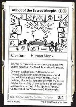 Abbot of the Sacred Meeple⁣ - Mystery Booster 2: Playtest Cards⁣ (Special)