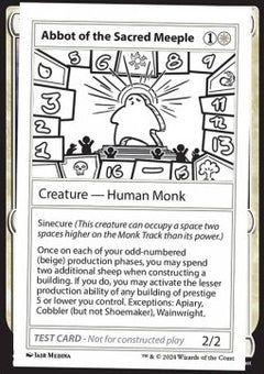 Abbot of the Sacred Meeple⁣ - Mystery Booster 2: Playtest Cards⁣ (Special)
