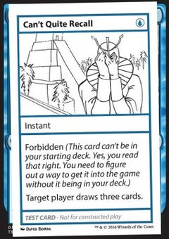 Can't Quite Recall⁣ - Mystery Booster 2: Playtest Cards⁣ (Special)
