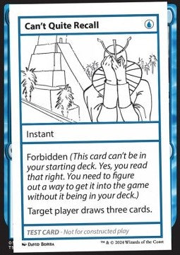 Can't Quite Recall⁣ - Mystery Booster 2: Playtest Cards⁣ (Special)