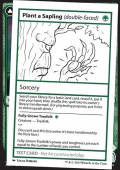 Plant a Sapling // Fully-Grown Treefolk⁣ - Mystery Booster 2: Playtest Cards⁣ (Special)