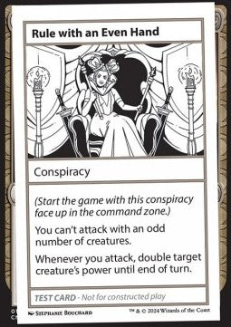 Rule with an Even Hand⁣ - Mystery Booster 2: Playtest Cards⁣ (Special)