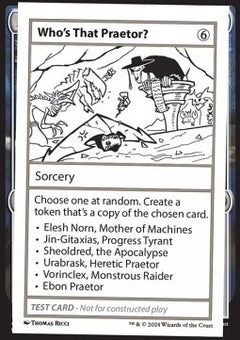 Who's That Praetor⁣ - Mystery Booster 2: Playtest Cards⁣ (Special)