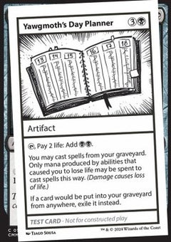Yawgmoth's Day Planner⁣ - Mystery Booster 2: Playtest Cards⁣ (Special)