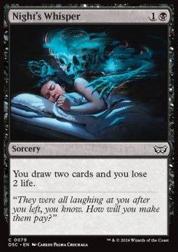 Night's Whisper⁣ - Commander: Duskmourn: House of Horror⁣ (Common)⁣ [79]