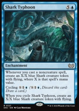 Shark Typhoon⁣ - Commander: Duskmourn: House of Horror⁣ (Rare)⁣ [127]