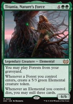 Titania, Nature's Force⁣ - Commander: Duskmourn: House of Horror⁣ (Mythic)⁣ [202]