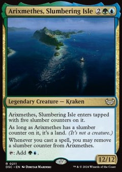 Arixmethes, Slumbering Isle⁣ - Commander: Duskmourn: House of Horror⁣ (Rare)⁣ [211]