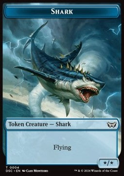 Shark Token (U */*) // Copy Token⁣ - Duskmourn: House of Horror: Tokens⁣ (Token)⁣ [CT 4/1]