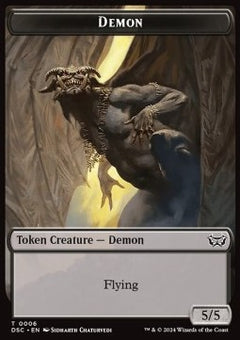 Demon Token (B 5/5) // Bird Token (B 2/2)⁣ - Duskmourn: House of Horror: Tokens⁣ (Token)⁣ [CT 6/5]