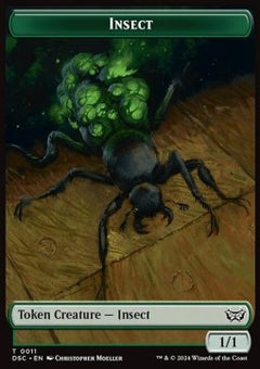 Insect Token (G 1/1) // Ooze Token (G */*)⁣ - Duskmourn: House of Horror: Tokens⁣ (Token)⁣ [CT 11/14]