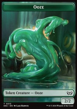 Ooze Token (G 2/2) // Insect Token (G 1/1 Flying, Deathtouch)⁣ - Duskmourn: House of Horror: Tokens⁣ (Token)⁣ [CT 13/12]