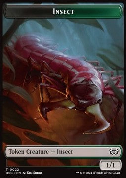 Insect Token (BG 1/1) // Shapeshifter Token (C */*)⁣ - Duskmourn: House of Horror: Tokens⁣ (Token)⁣ [CT 22/1]