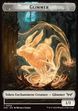 Glimmer Token (W 1/1) // Manifest Token (C 2/2)⁣ - Duskmourn: House of Horror: Tokens⁣ (Token)⁣ [T 4/18]