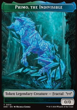 Primo, the Indivisible Token (GU 0/0) // Manifest Token (C 2/2)⁣ - Duskmourn: House of Horror: Tokens⁣ (Token)⁣ [T 14/18]