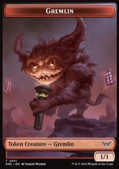 Gremlin Token (R 1/1) // Kaito, Bane of Nightmares Emblem⁣ - Duskmourn: House of Horror: Tokens⁣ (Token)⁣ [T 11/17]