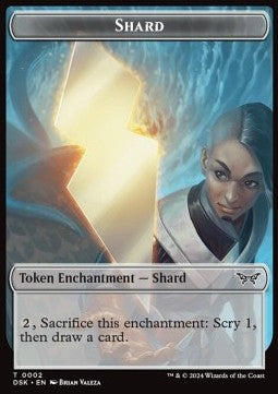Shard Token // Glimmer Token (W 1/1)⁣ - Duskmourn: House of Horror: Tokens⁣ (Token)⁣ [T 2/4]