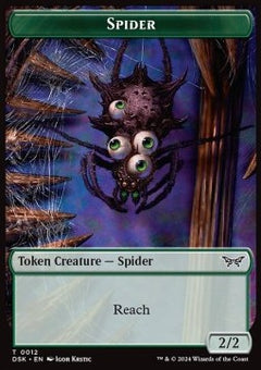 Spider Token (G 2/2) // Insect Token (BG 1/1 Flying)⁣ - Duskmourn: House of Horror: Tokens⁣ (Token)⁣ [T 12/13]