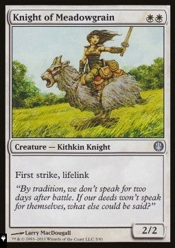 Knight of Meadowgrain⁣ - Mystery Booster 2: Reprints from Across Magic's History⁣ (Uncommon)
