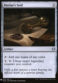 Patriar's Seal⁣ - Mystery Booster 2: Reprints from Across Magic's History⁣ (Uncommon)