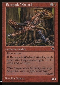 Renegade Warlord⁣ - Mystery Booster 2: Reprints from Across Magic's History⁣ (Uncommon)