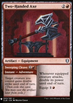 Two-Handed Axe // Sweeping Cleave⁣ - Mystery Booster 2: Reprints from Across Magic's History⁣ (Uncommon)