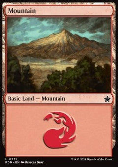 Mountain (V.2)⁣ - Magic: The Gathering Foundations⁣ (Land)⁣ [279]
