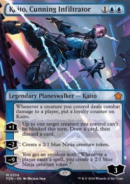 Kaito, Cunning Infiltrator (V.1)⁣ - Magic: The Gathering Foundations: Extras⁣ (Mythic)⁣ [358]