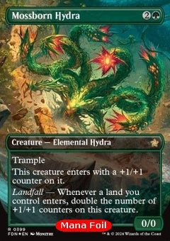Mossborn Hydra (V.2) - Magic: The Gathering Foundations: Extras (Rare) [XFDN-399]