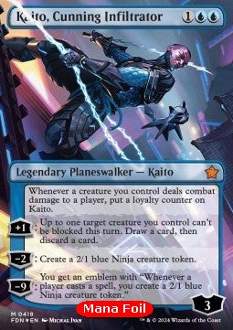 Kaito, Cunning Infiltrator (V.2)⁣ - Magic: The Gathering Foundations: Extras⁣ (Mythic)⁣ [418]