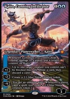 Kaito, Cunning Infiltrator (V.3)⁣ - Magic: The Gathering Foundations: Extras⁣ (Mythic)⁣ [424]