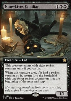 Nine-Lives Familiar (V.3)⁣ - Magic: The Gathering Foundations: Extras⁣ (Rare)⁣ [462]